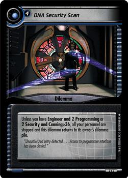 2003 Decipher Star Trek 2nd Edition Energize Expansion #2C7 DNA Security Scan (Dilemma) Front