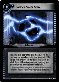 2003 Decipher Star Trek 2nd Edition Energize Expansion #2U8 Exposed Power Relay (Dilemma) Front