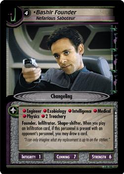 2003 Decipher Star Trek 2nd Edition Call to Arms Expansion #150 Bashir Founder, Nefarious Saboteur Front