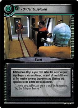 2003 Decipher Star Trek 2nd Edition Call to Arms Expansion #66 Under Suspicion Front