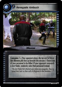 2004 Decipher Star Trek 2nd Edition Necessary Evil #22 Renegade Ambush Front
