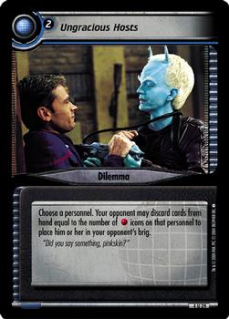 2004 Decipher Star Trek 2nd Edition Necessary Evil #29 Ungracious Hosts Front
