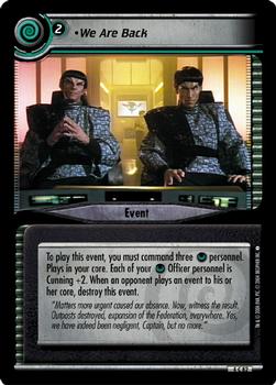 2004 Decipher Star Trek 2nd Edition Necessary Evil #82 We Are Back Front