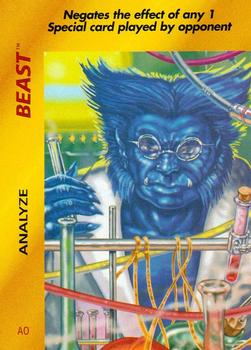 1995 Fleer Marvel Overpower #NNO Beast - Analyze Front