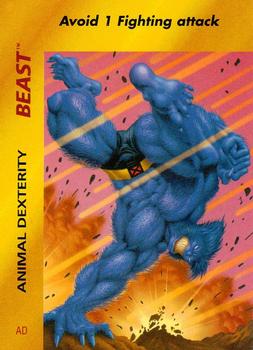 1995 Fleer Marvel Overpower #NNO Beast - Animal Dexterity Front