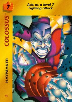 1995 Fleer Marvel Overpower #NNO Colossus - Haymaker Front