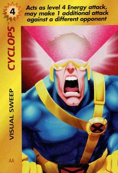 1995 Fleer Marvel Overpower #NNO Cyclops - Visual Sweep Front
