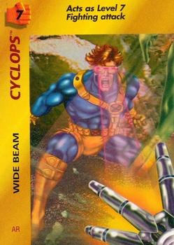 1995 Fleer Marvel Overpower #NNO Cyclops - Wide Beam Front