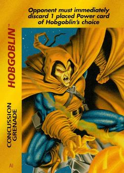 1995 Fleer Marvel Overpower #NNO Hobgoblin - Concussion Grenade Front