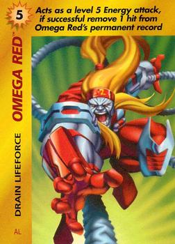1995 Fleer Marvel Overpower #NNO Omega Red - Drain Lifeforce Front