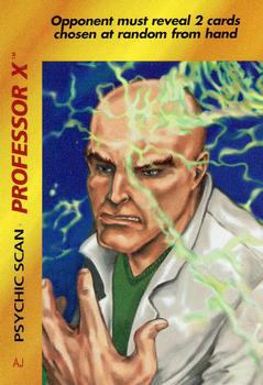 1995 Fleer Marvel Overpower #NNO Professor X - Psychic Scan Front