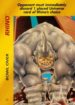 1995 Fleer Marvel Overpower #NNO Rhino - Bowl Over Front