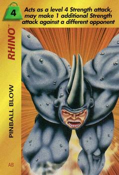 1995 Fleer Marvel Overpower #NNO Rhino - Pinball Blow Front