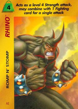 1995 Fleer Marvel Overpower #NNO Rhino - Romp n' Stomp Front