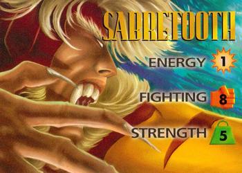1995 Fleer Marvel Overpower #NNO Sabretooth - Sabretooth Front