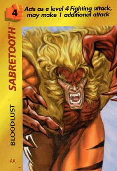 1995 Fleer Marvel Overpower #NNO Sabretooth - Bloodlust Front