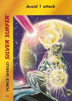 1995 Fleer Marvel Overpower #NNO Silver Surfer - Force Shield Front