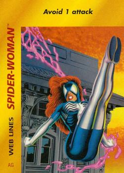 1995 Fleer Marvel Overpower #NNO Spider-Woman - Web Lines Front