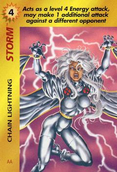 1995 Fleer Marvel Overpower #NNO Storm - Chain Lightning Front