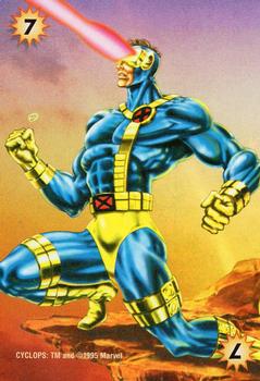 1995 Fleer Marvel Overpower #NNO Cyclops - Energy 7 Front