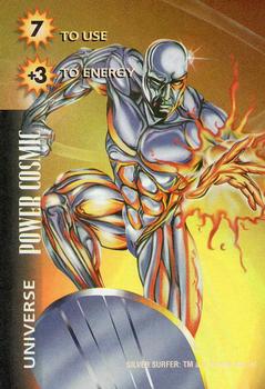 1995 Fleer Marvel Overpower #NNO Silver Surfer - Power Cosmic Front