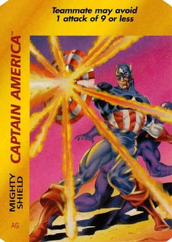 1995 Fleer Marvel Overpower #NNO Captain America - Mighty Shield Front