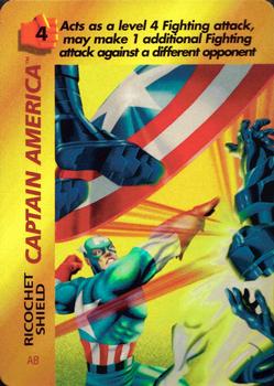 1995 Fleer Marvel Overpower #NNO Captain America (Ricochet Shield) Front