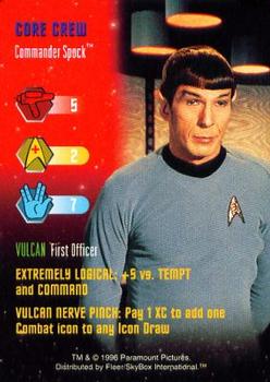 1996 Fleer/SkyBox Star Trek The Card Game #NNO Commander Spock - Core Crew Front