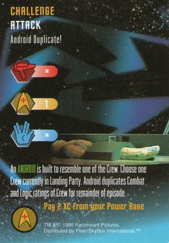 1996 Fleer/SkyBox Star Trek The Card Game #NNO Android Duplicate! - Challenge - Attack Front