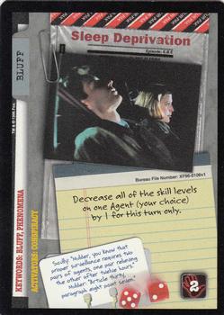 1996 US Playing Card Co. The X Files CCG #106 Sleep Deprivation Front