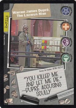 1996 US Playing Card Co. The X Files CCG #127 Warren James Dupre', The Lazarus Man Front