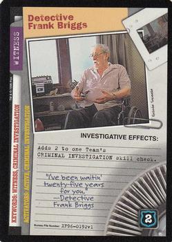 1996 US Playing Card Co. The X Files CCG #192 Detective Frank Briggs Front