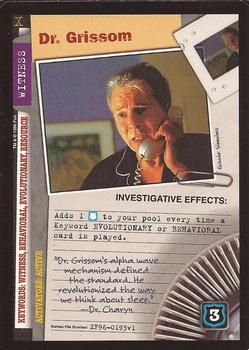 1996 US Playing Card Co. The X Files CCG #193 Dr. Grissom Front