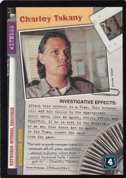 1996 US Playing Card Co. The X Files CCG #199 Charley Tskany Front