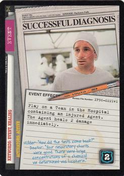 1996 US Playing Card Co. The X Files CCG #221 Successful Diagnosis Front