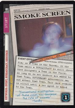 1996 US Playing Card Co. The X Files CCG #260 Smoke Screen Front