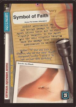 1996 US Playing Card Co. The X Files CCG #327 Symbol of Faith Front