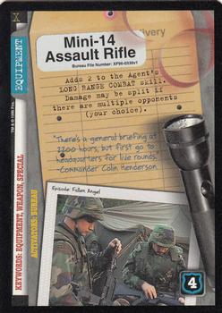 1996 US Playing Card Co. The X Files CCG #330 Mini-14 Assault Rifle Front