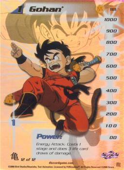 2000 Score Dragon Ball Z Saiyan Saga #181 Gohan Front