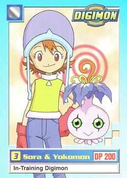 1999 Upper Deck Digimon Series 1 #6 3  Sora & Yokomon Front