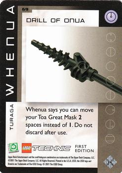 2001 Upper Deck Bionicle Quest for the Masks (First Edition) #69 Whenua - Drill of Onua Front