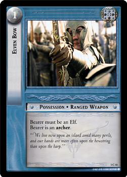 2001 Decipher Lord of the Rings CCG: Fellowship of the Ring #1C41 Elven Bow Front