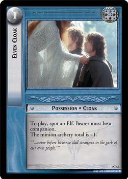 2001 Decipher Lord of the Rings CCG: Fellowship of the Ring #1C42 Elven Cloak Front