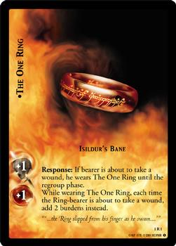 2001 Decipher Lord of the Rings CCG: Fellowship of the Ring #1R1 The One Ring, Isildur's Bane Front