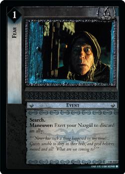 2001 Decipher Lord of the Rings CCG: Fellowship of the Ring #1R212 Fear Front