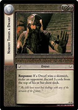 2001 Decipher Lord of the Rings CCG: Fellowship of the Ring #1R23 Nobody Tosses a Dwarf Front