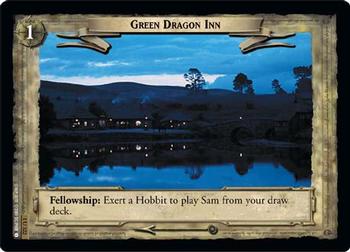 2001 Decipher Lord of the Rings CCG: Fellowship of the Ring #1U322 Green Dragon Inn Front