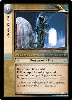 2001 Decipher Lord of the Rings CCG: Fellowship of the Ring #1U74 Gandalf's Pipe Front
