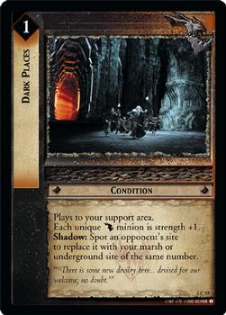 2002 Decipher Lord of the Rings CCG: Mines of Moria #2C55 Dark Places Front