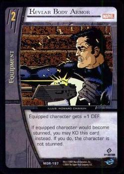2004 Upper Deck Entertainment Marvel Vs. System Origins #MOR-197 Kevlar Body Armor (Punisher) (Howard Chaykin) Front